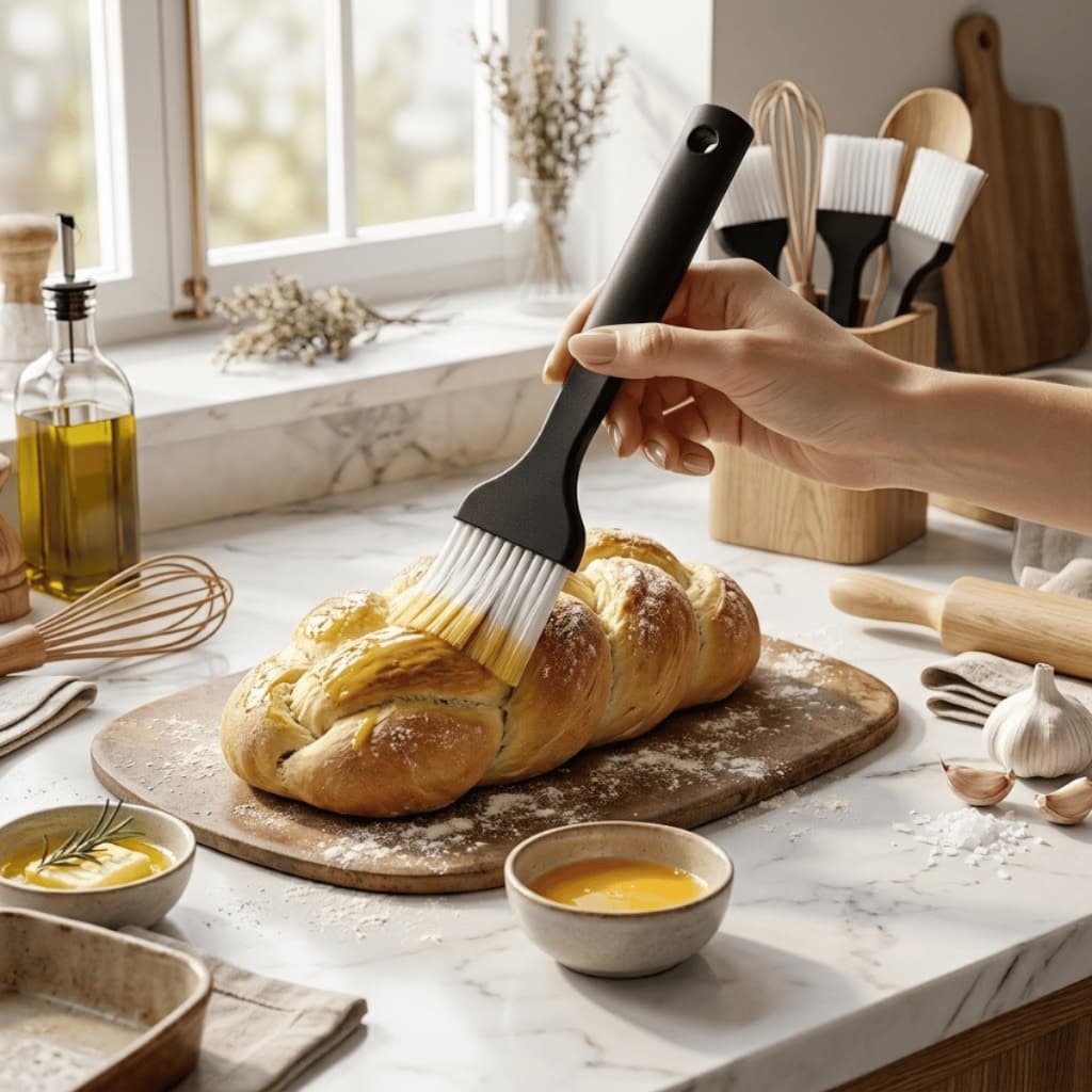 Jogo 5 Pincéis Culinários 22cm Plástico - Clink / Pincel Silicone Cozinha Churrasco Confeitaria