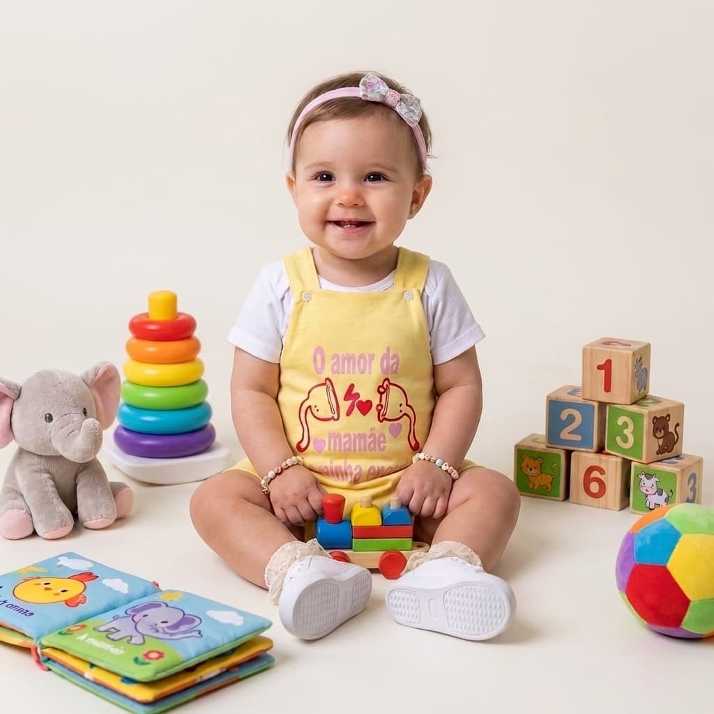 Conjunto Vestido Bebê Menina Roupa Minnie Gatinho Macacão Bebe