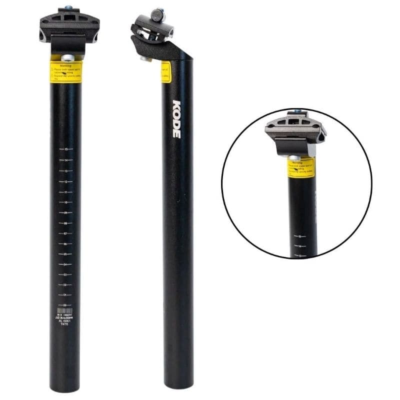 Canote de selim de bike em alumínio diâmetro 30.4mm comprimento 350mm suporte de selim de bicicleta preto