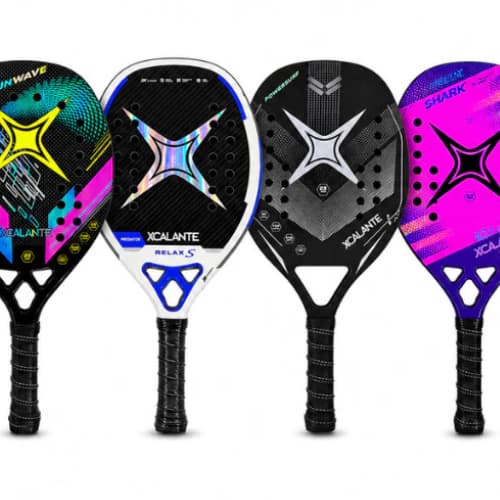 Raquete de Beach Tennis com Capa Overgrip Munhequeira Espessura 22mm Conforto Alta Performance