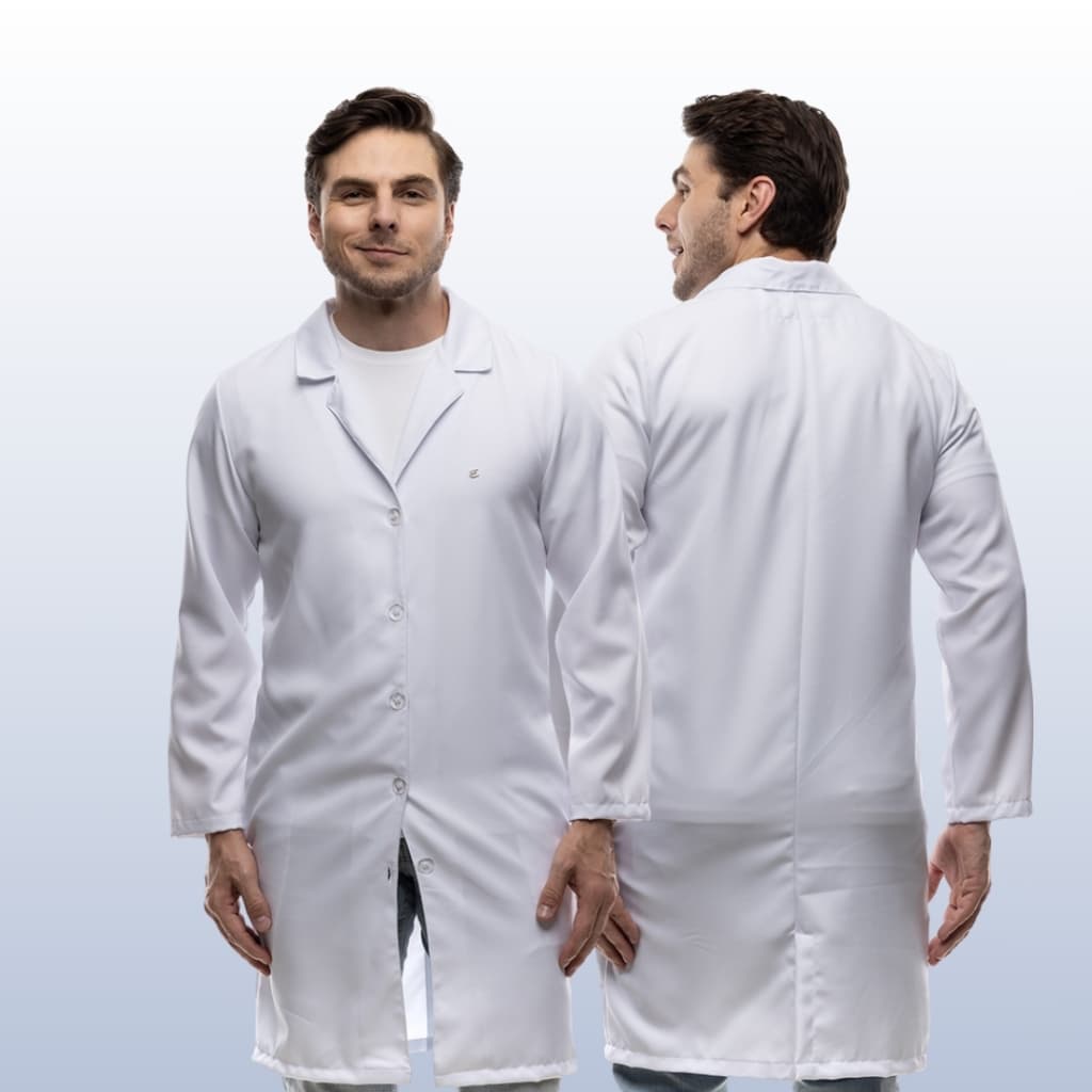 Jaleco Masculino Core Manga Longa Gola Esporte Hospítalar Enfermagem Médico Dentista
