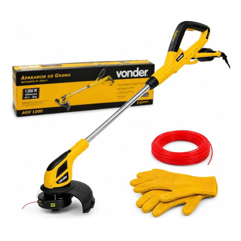 Aparador Grama Vonder Cortador Elétrico 1000w Kit + Completo