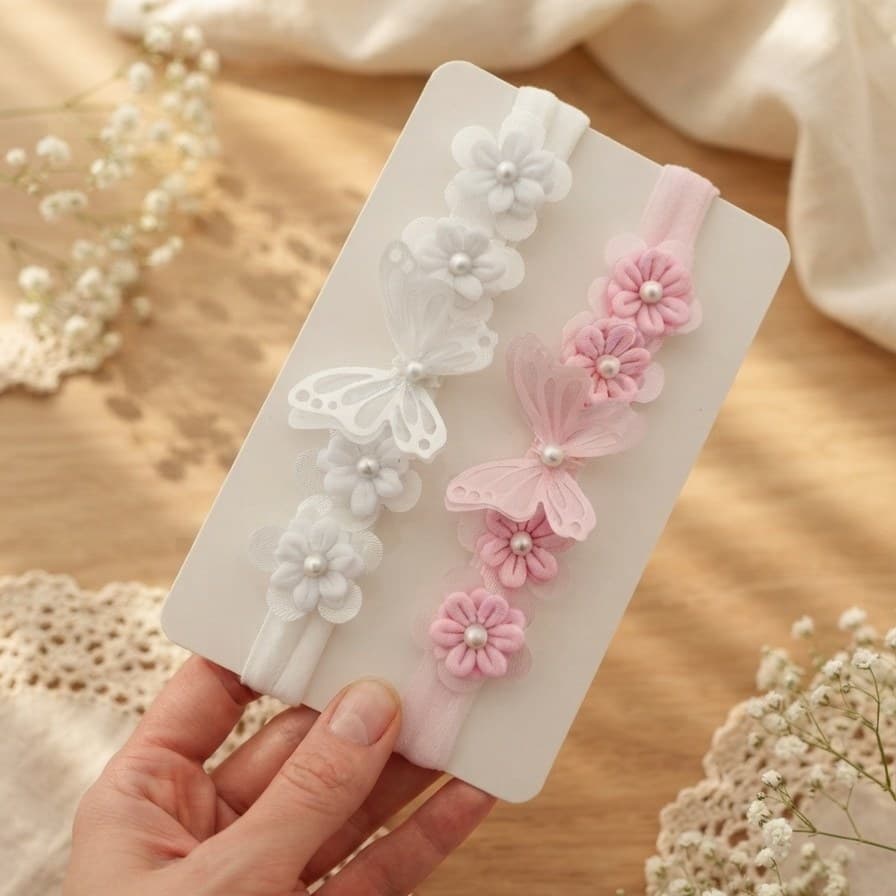 Faixinha de bebe borboleta, faixa de borboleta para bebe, tiara batizado luxo.