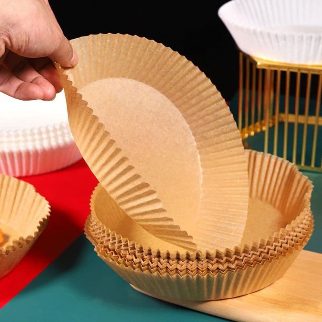 Forma de Assadeira para Torta Antiaderente Papel Manteiga Descartável Para Air fryer Sem Sujeira Kit 50/100/150/200