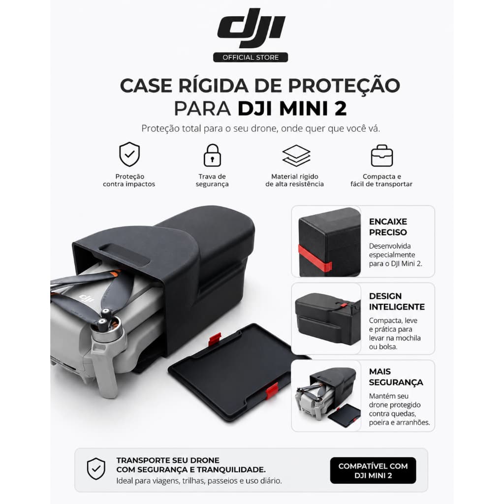 Case de Proteção para DJI Stardard Mini 2 SE 4K e MINI 3