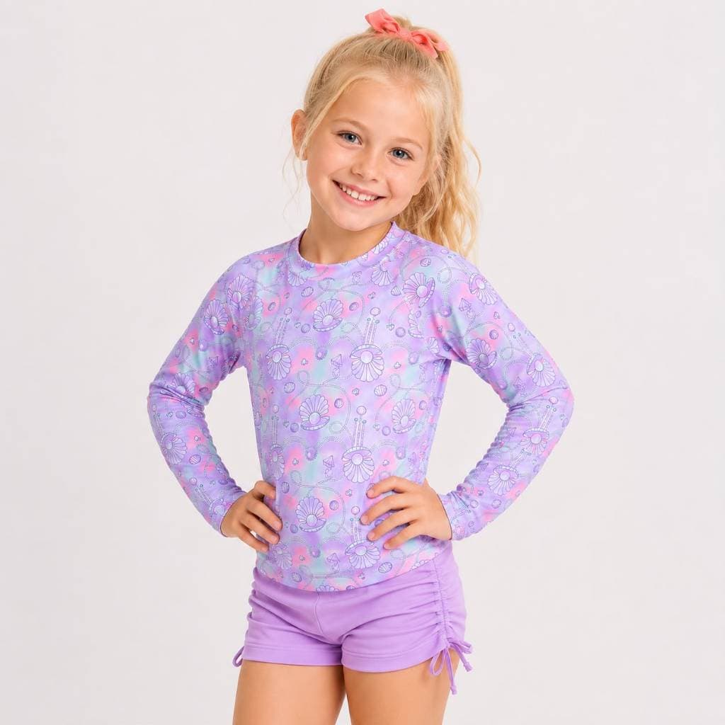 Conjunto UV Moda Praia Infantil Menina do 1 ao 4 anos