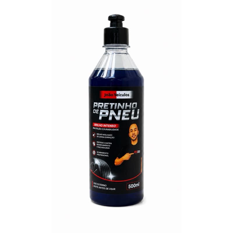 Pretinho para Pneu 500ml Brilho Molhado Longa Duração | Revitalizador de Pneus João Veículos