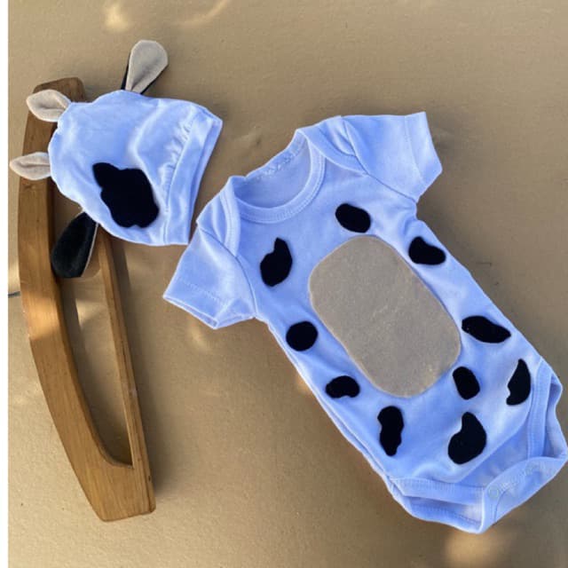 Body De Bebê Bezerro Menino / Body bebe Unisex / Vaquinha Bebê Temático Mêsversario