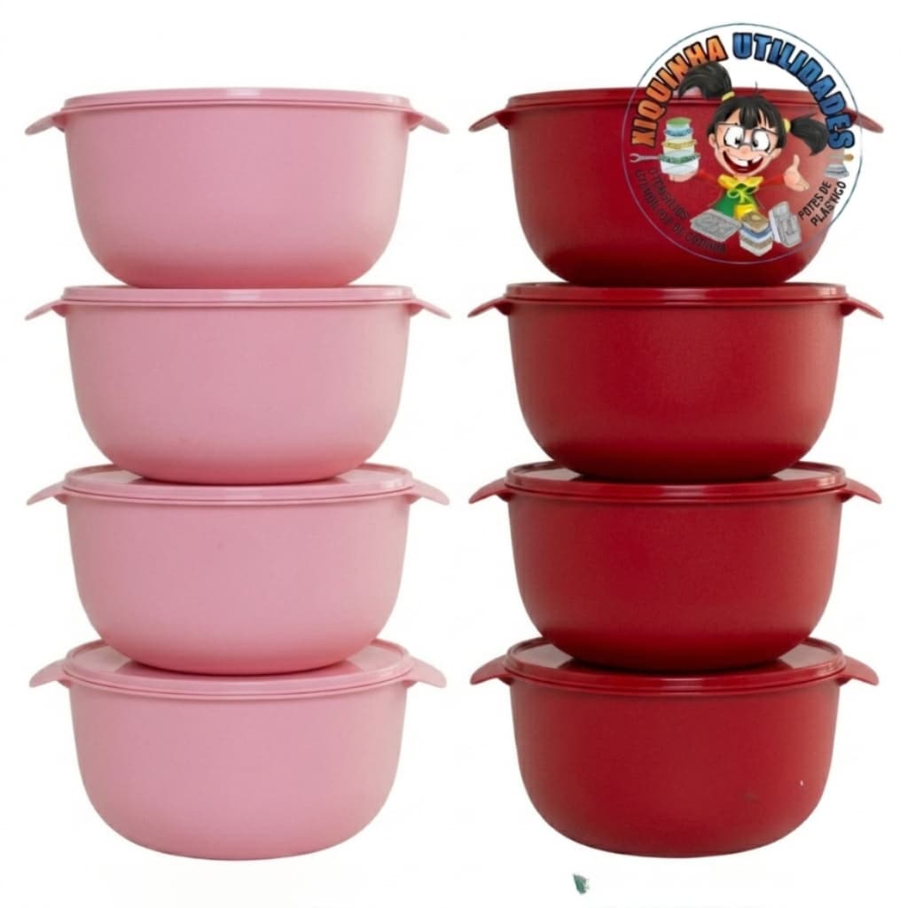 Jogo 10 Potes Boll Redondo Para Cozinha E Para Alimento