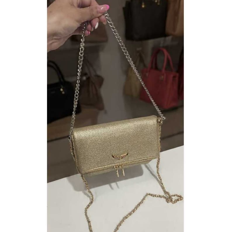 Bolsa Feminina Transversal  com Alça de Corrente