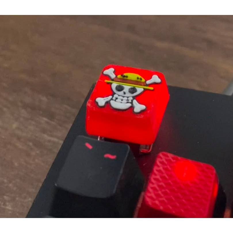 Keycap One Piece Caveira Pirata Cherry MX Teclado Mecânico Gamer Geek