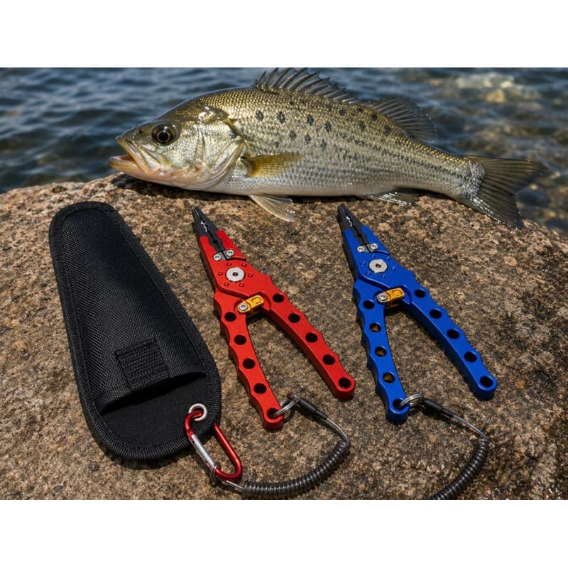 Alicate de pesca profissional Multifuncional de Alumínio Alta Resistência + salva alicate e capa dele  e mais 2 ponteira