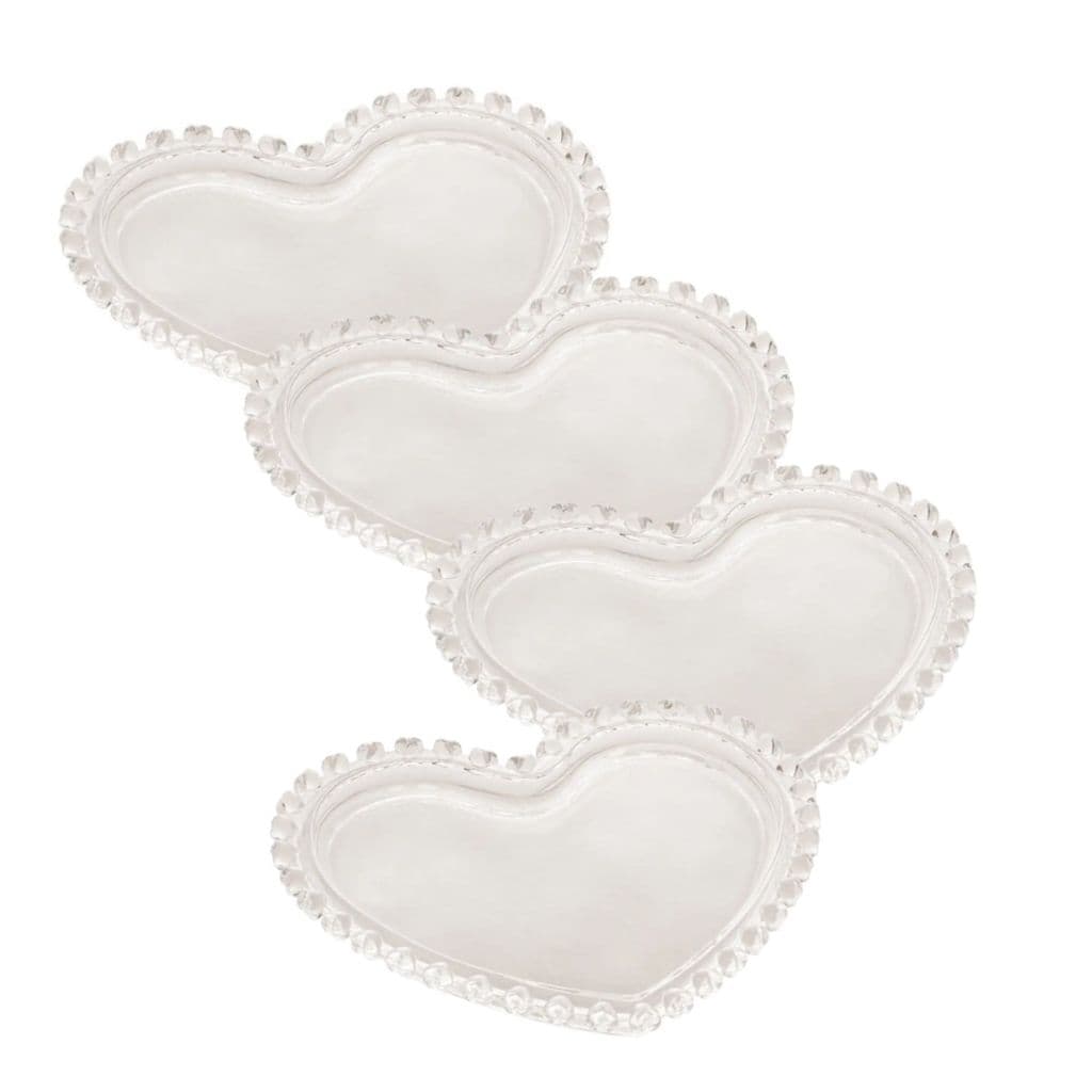 Prato Sobremesa Cristal De Chumbo Coração Lyor 18x15,5x2cm