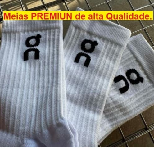 Meia Algodão Cano Longo Estilo ON, Academia Yoga e Treino