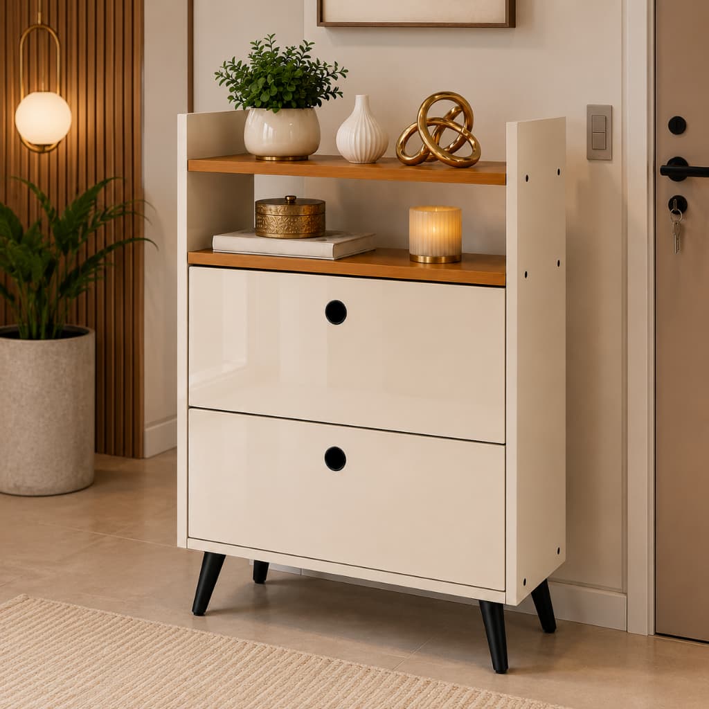 Sapateira Vertical Compacta 12 Pares Hall Entrada Moderna