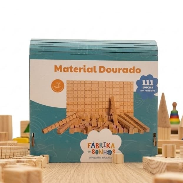 Material Dourado Jogo Educativo Infantil 111 Peças Matemática Didático