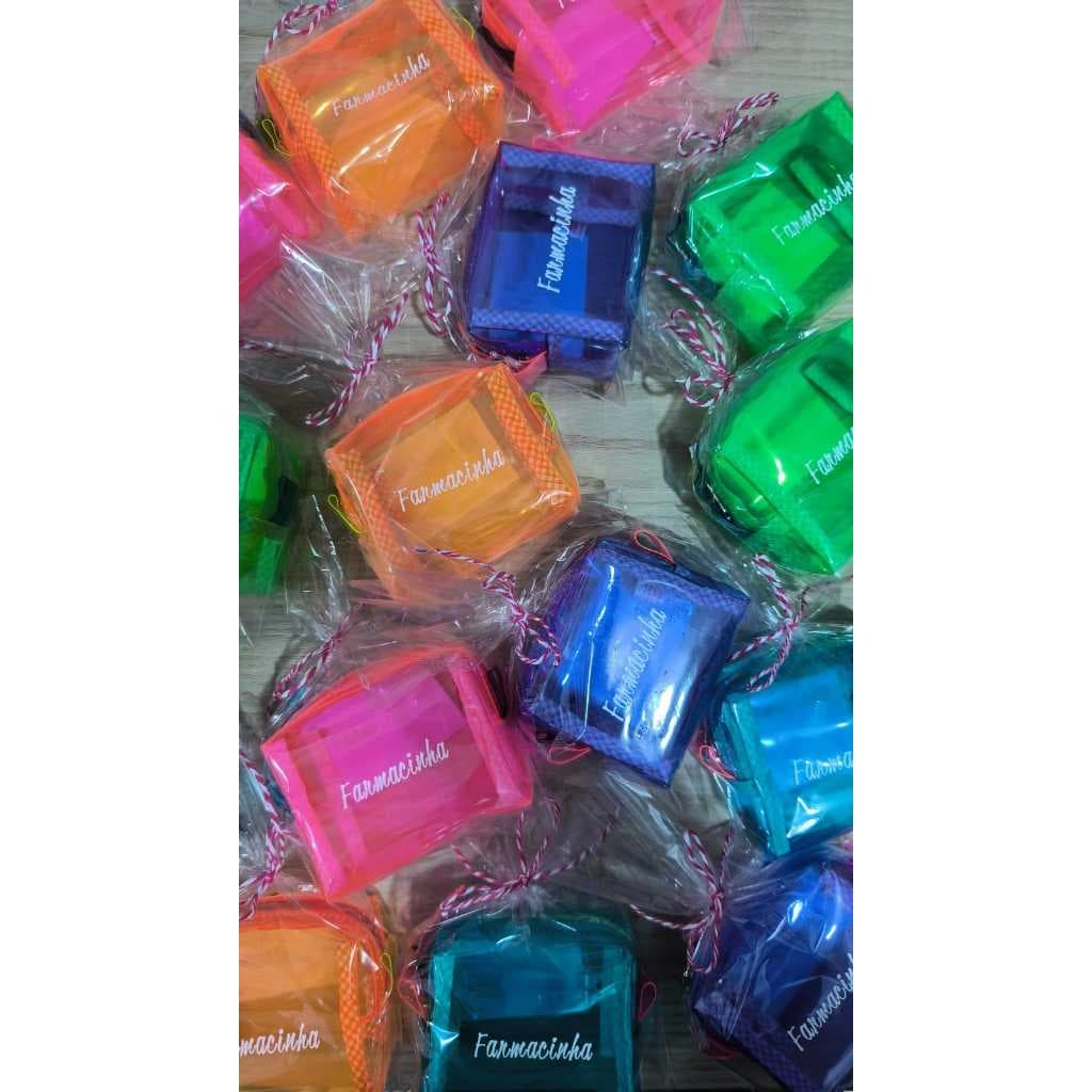 Nécessaire Plástico Cristal Color Mini Personalização c/10 unid