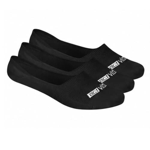 Kit 3 Pares Meia Actvitta Sapatilha - Algodão – Conforto Premium - Tamanho 33 ao 38 - Preto