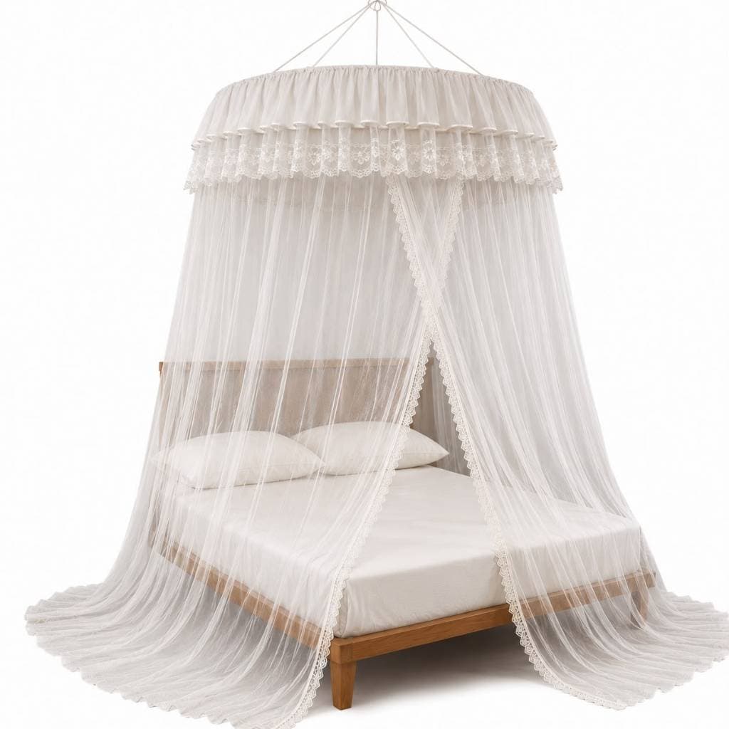 Mosquiteiro Teto Casal Gigante Com Elástico para Cama Box Queen Super King *Oferta