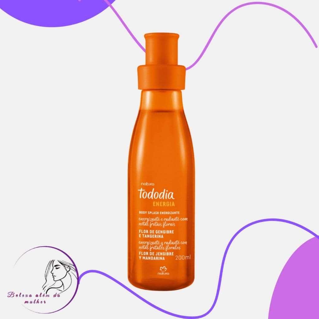 Body Splash Desodorante Colônia Tododia Energia Flor de Gengibre e Tangerina 200 ml