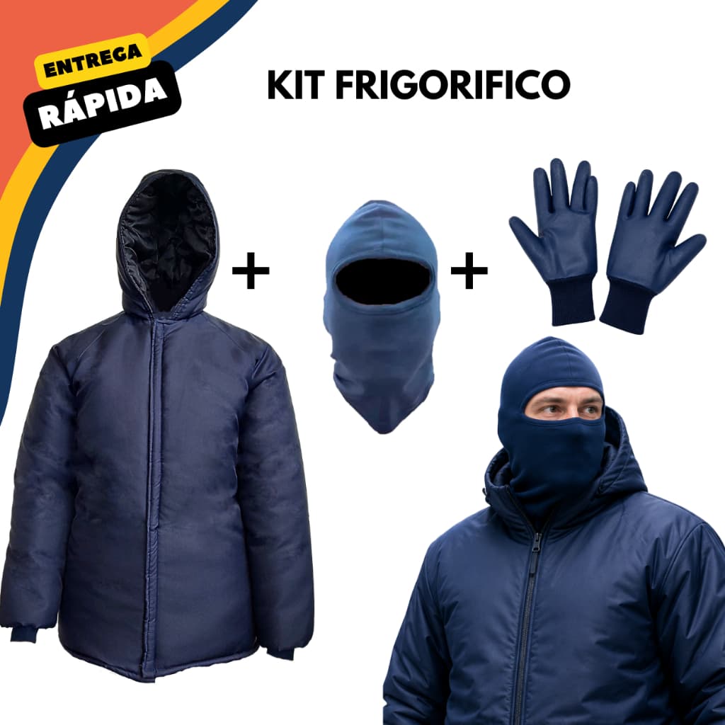 Kit Frigorífico Completo – Japona Térmica + Luva Térmica + Balaclava
