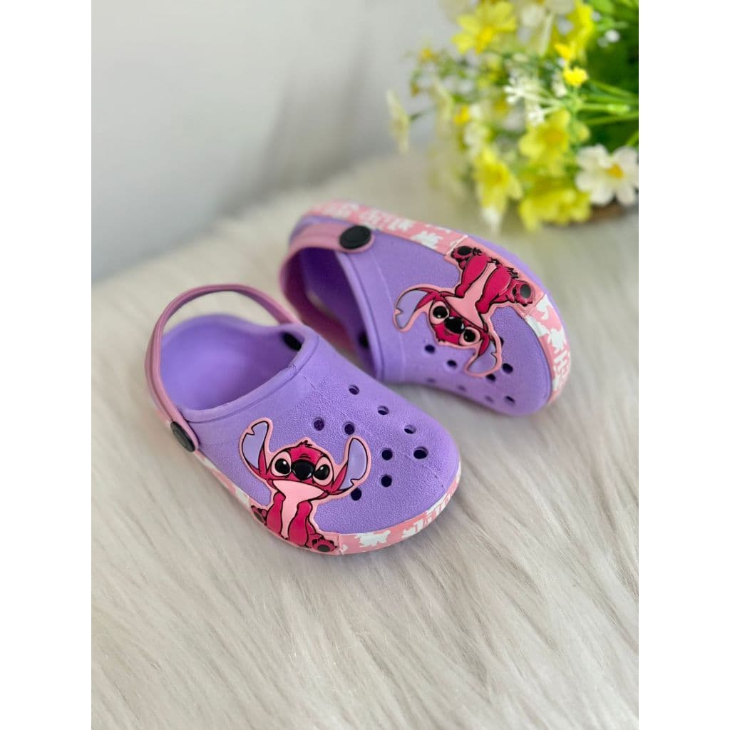 Babuche Infantil menina Stitch com Solado Antiderrapante