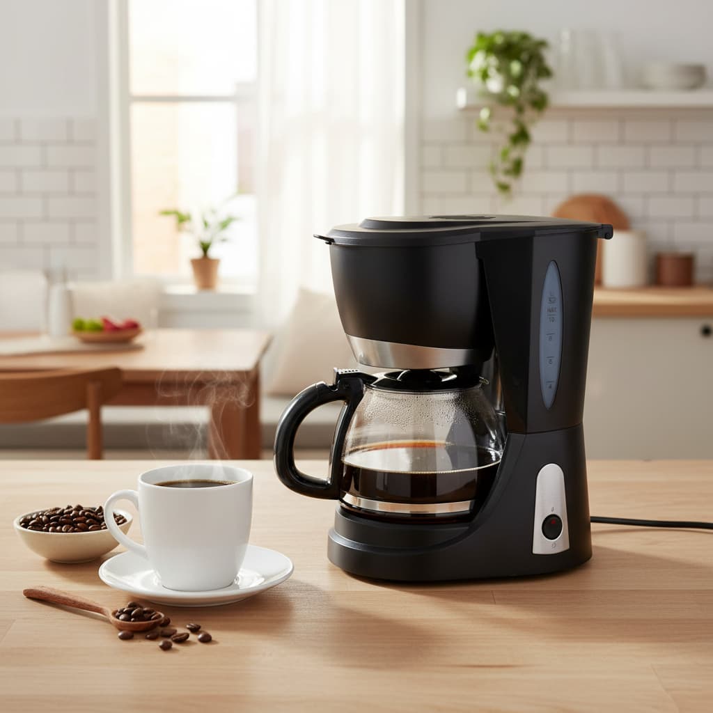 Cafeteira Automatica Capacidade 30 Xicaras Preta 127v Rápida Prática Elegante