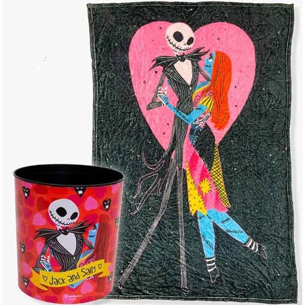 Kit Jack Skellington Manta Balde de Pipoca Original Estranho Mundo de Jack Disney Licenciado Presente Geek