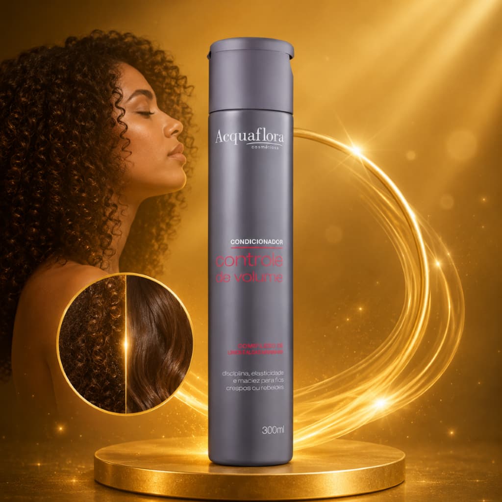 Acquaflora Controle do Volume Condicionador 300ml-disciplina crespos ou rebeldes