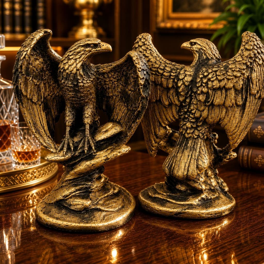 Águia Escultura decorativa enfeites Casa Sala home Decoração Estatueta FEITO NO BR