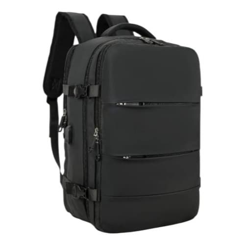 Mochila Executiva Notebook 17 Impermeável Viagem Usb Preta