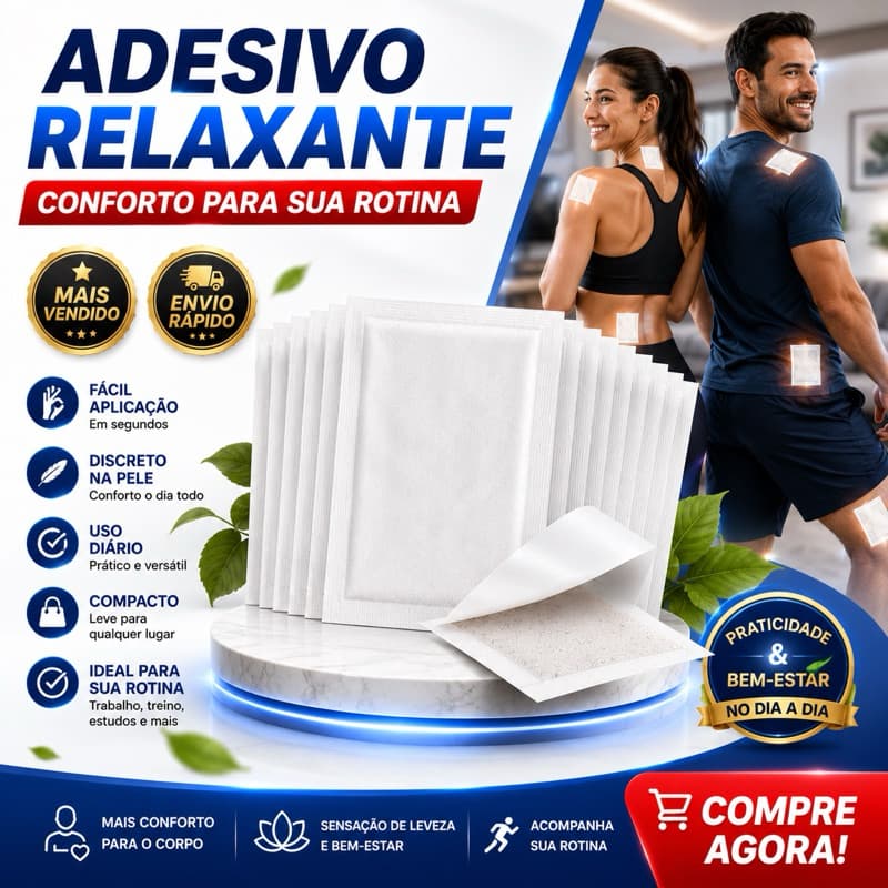 Adesivo para Conforto Muscular | Fácil de Aplicar | Kit com 10, 20 e 30 Unidades