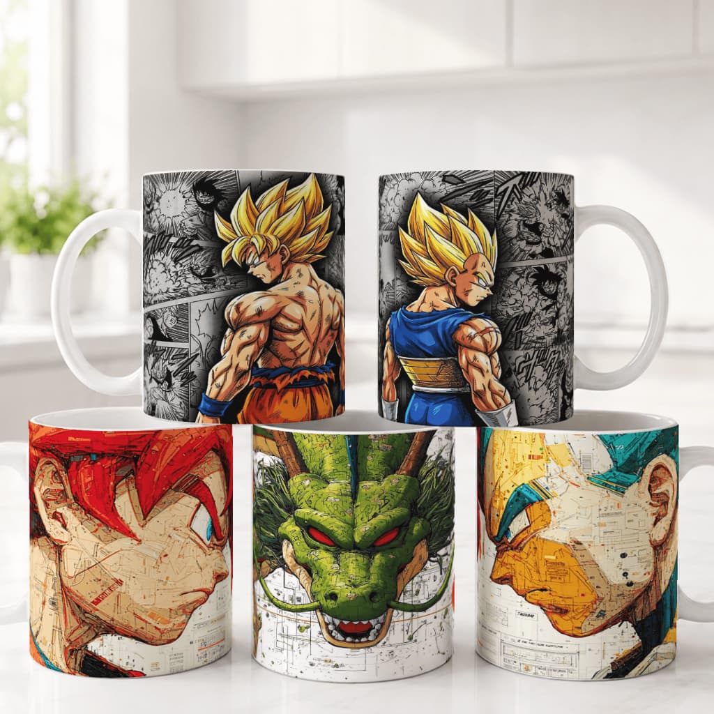 Caneca personalizada anime mangá dbz cerâmica 325 ml presente criativo geek