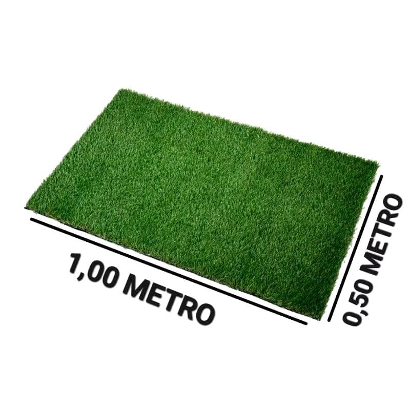 Tapete Grama Sintética 1metro X 0,50 metro Decoração Sanitário Pet. Grama Sintética 1m X 0,50m