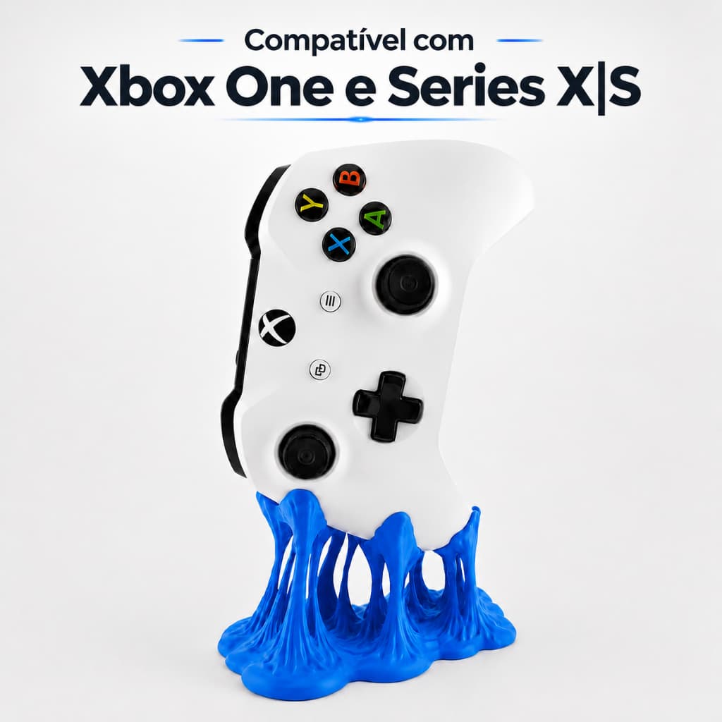 Suporte para Controle Xbox One e Series X/S | Base Gamer Efeito Fluido 3D para Mesa