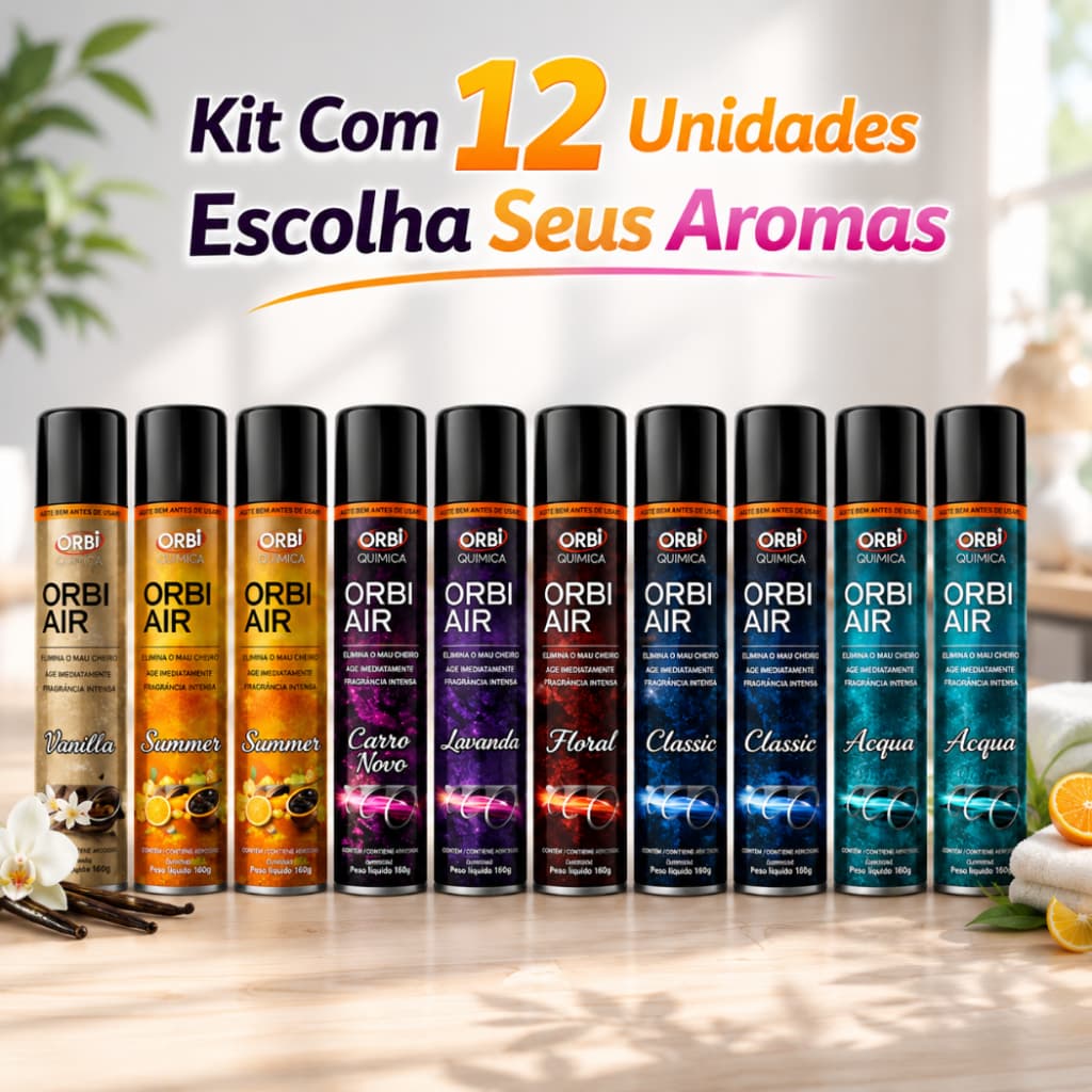Limpa Ar Condicionado Automotivo Orbi Air 200ml Elimina Mau Cheiro Carro