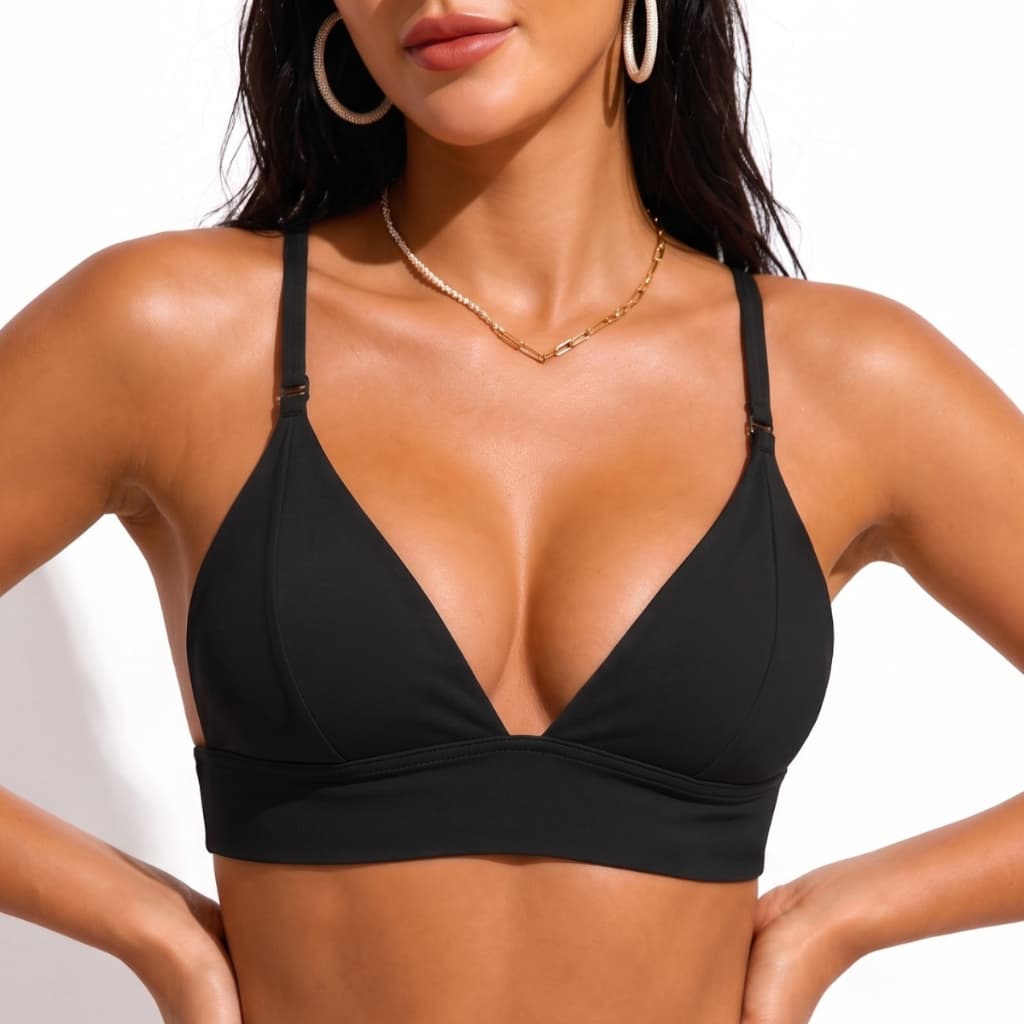 Top Cropped Sutiã Academia Feminino Suplex Alça Fina Alta Sustentação Bojo