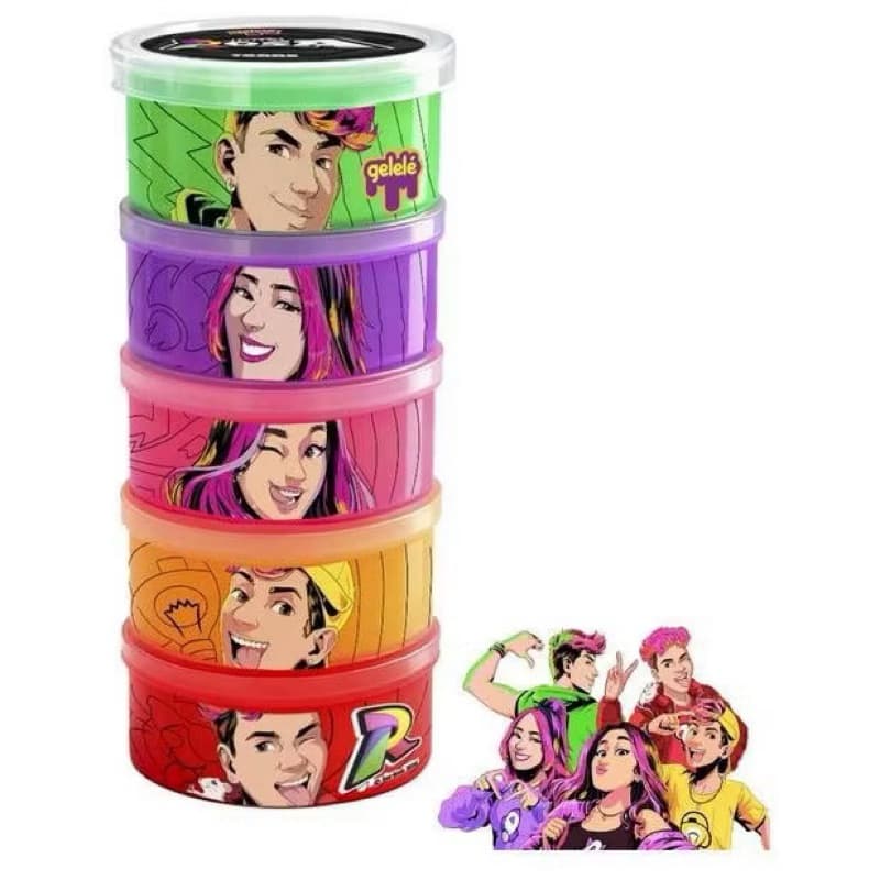 Slime Gelelé Torre 330g Dos Rosa Youtubers 5 Cores