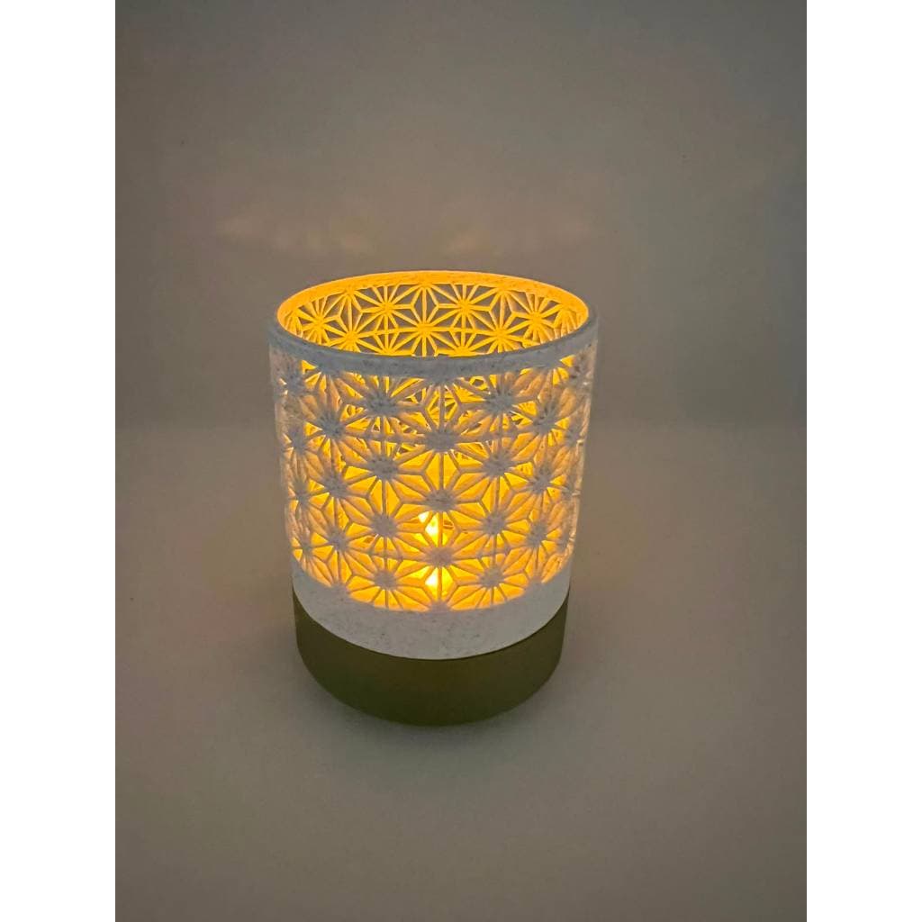 Luminária LED Decorativa Geométrica Mesa de Cabeceira | Luz Quente | Impressa em 3D | Decoração Moderna