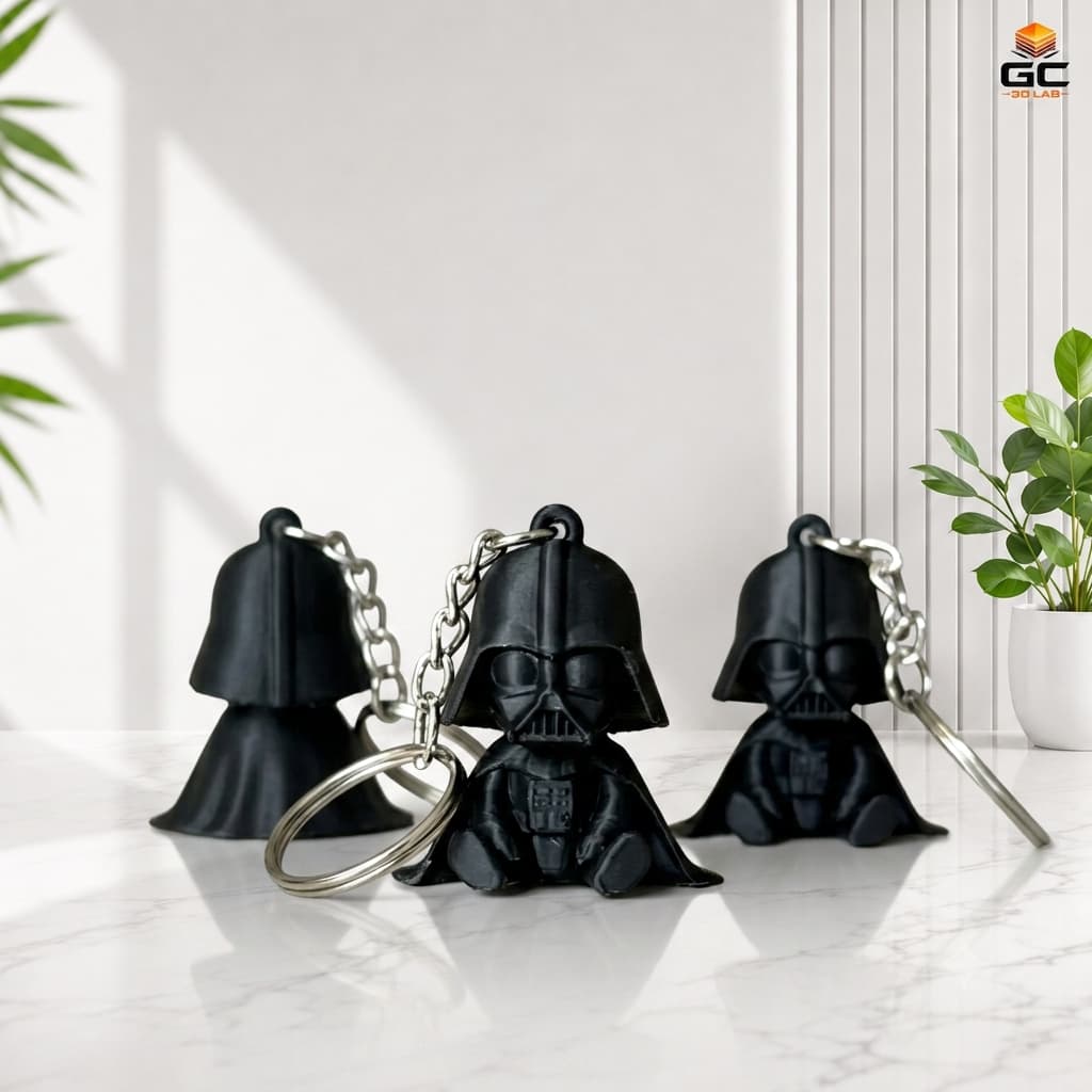 Kit Com 3 Chaveiros Darth Vader Star Wars Em Impressão 3D Lado Sombrio
