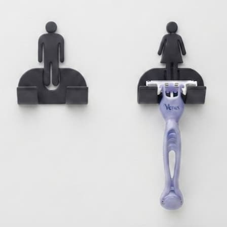 Kit Suporte Para Gilete Barbeador Parede Banheiro Sem Furo 3M Organizador Masculino Feminino