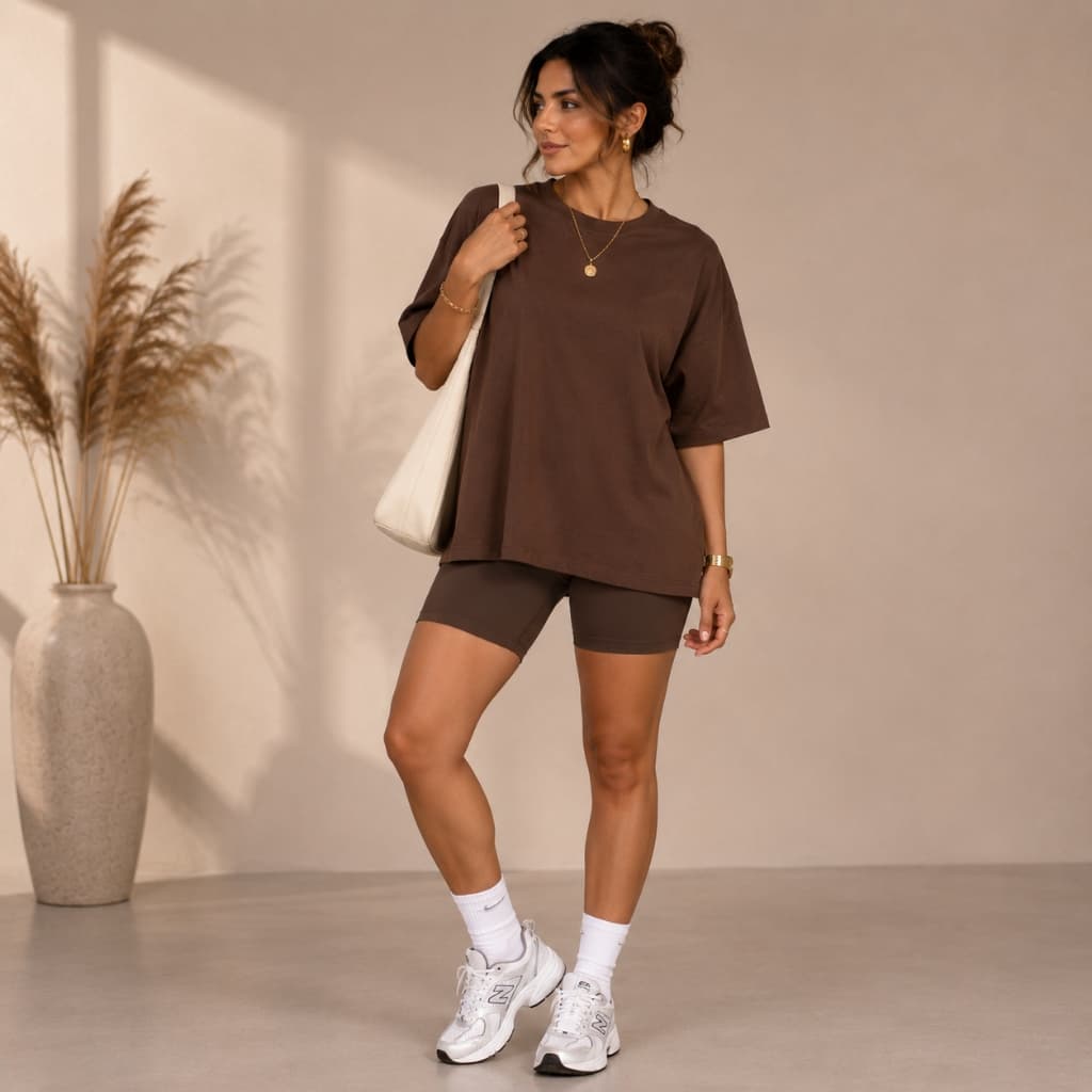 Camiseta Oversized Feminina 100% Algodão Premium Esportiva Casual