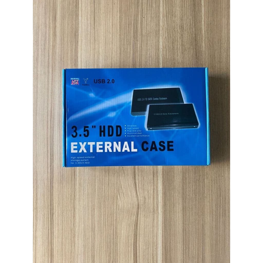 Case IDE 3,5 pol. para disco rígido, USB 2.0, em alumínio Case para HD IDE 3,5 pol. — USB 2.0, alumínio