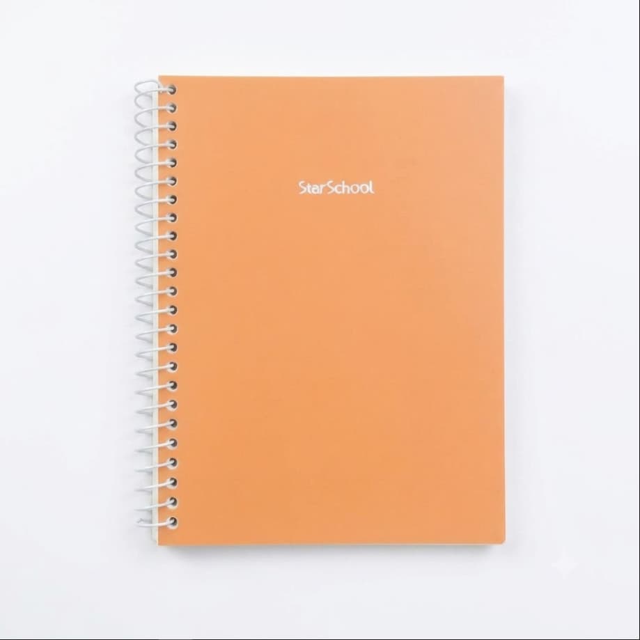 Caderno Laranja Feminino 10 Matérias tons pastéis 160 folhas - Jandaia Stilo