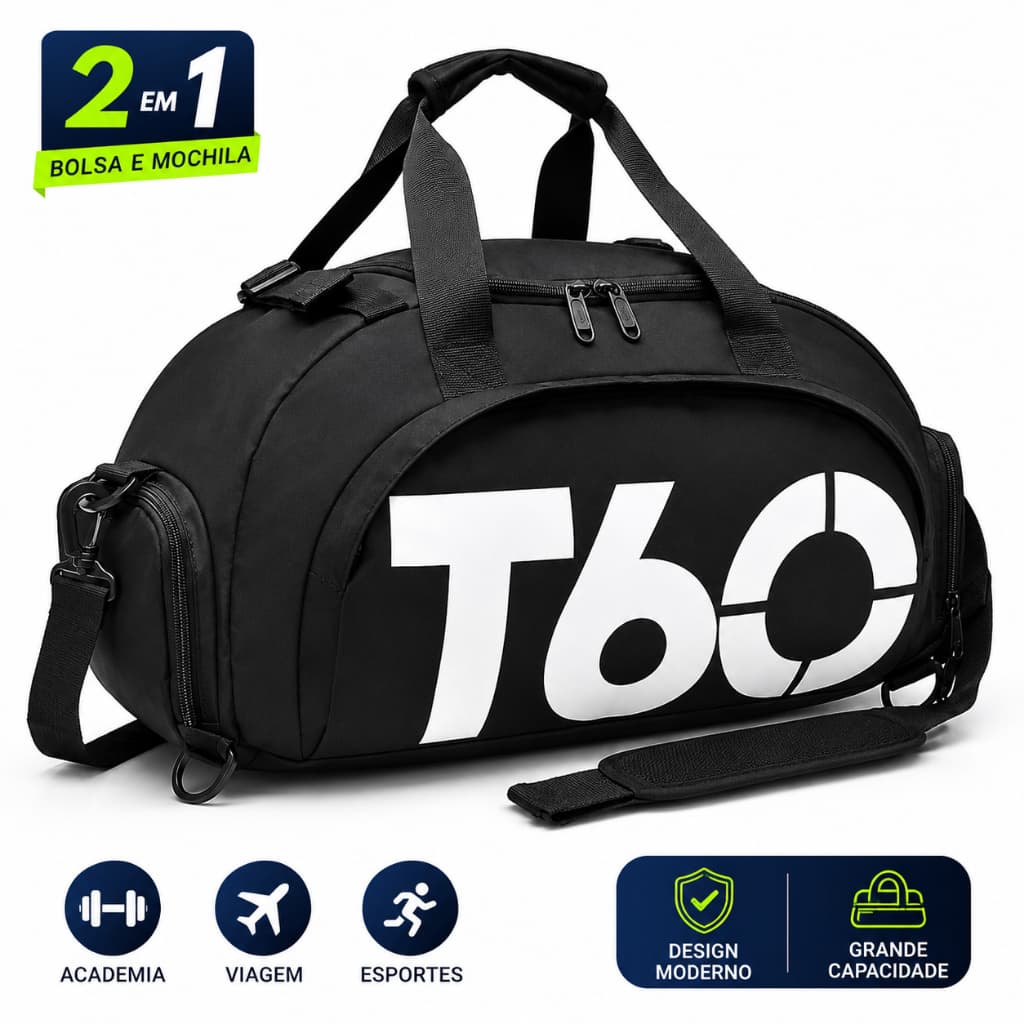 Bolsa Esportiva Multifuncional 3 em 1