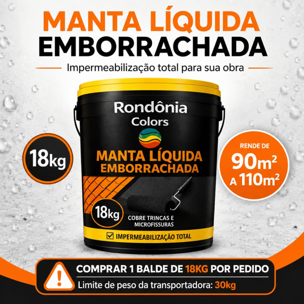 Tinta Emborrachada 18kg Impermeabilizante Lajes Telhados Paredes Calhas Proteção Contra Chuva e Sol