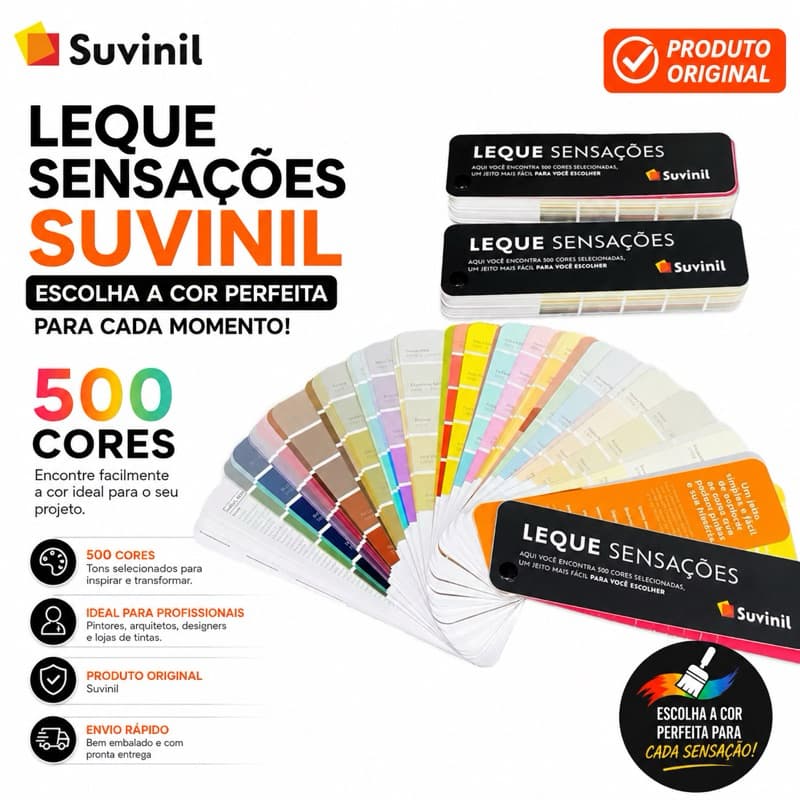 Leque de cores Suvinil - Sensações 500 Cores tendencias do mercado