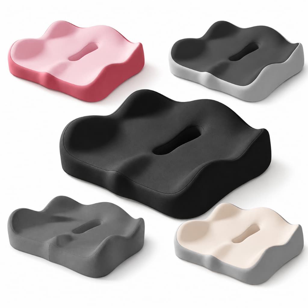 Almofada Ortopédica Memory Foam para Cadeira, Apoio Cóccix Ergonômico, Alívio Pressão, Ideal Escritório Home Office Carr