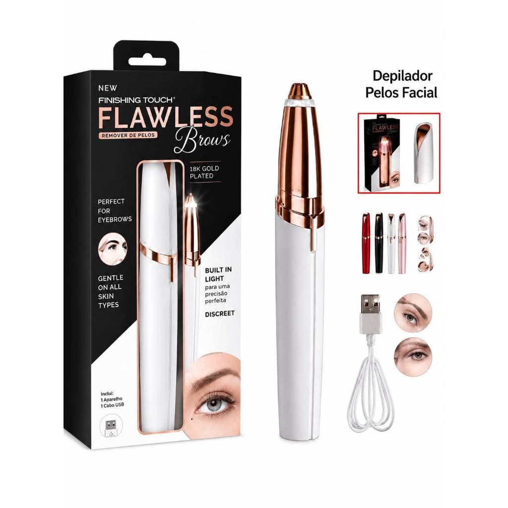 Depilador Facial Feminino Caneta Removedor de Pelos Sobrancelha Precisão Portátil Indolo