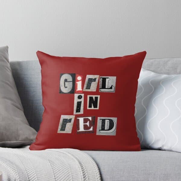Almofada Girl in Red musica almofada decorativa de banda